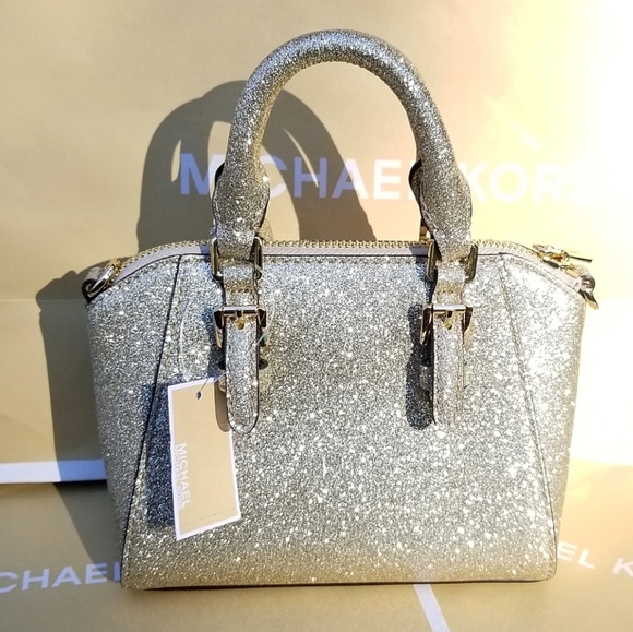 🔥LAST ONE🔥NWT MK GLITTER LEATHER CROSSBODY - Picture 2 of 6